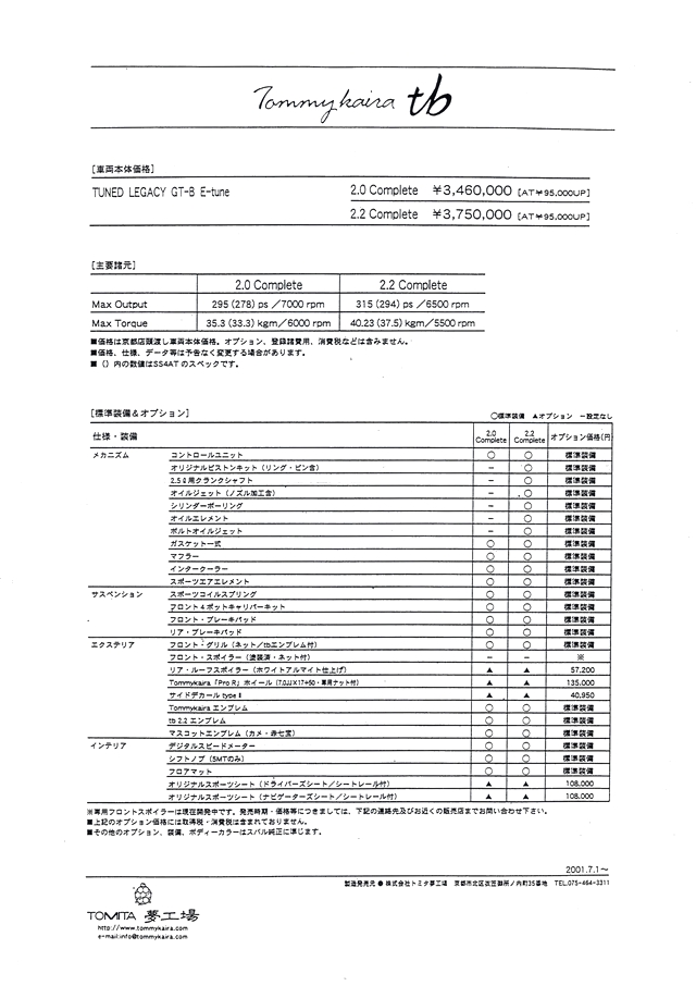 19989Ns TommyKaira B4/tb/2.2 J^O(7)